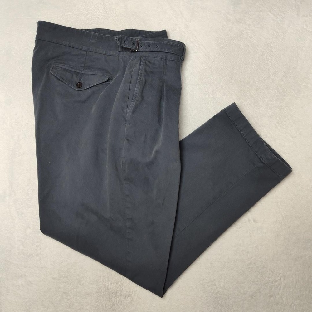 Bonobos Pants Mens 38x30 Gray Chino Classic Pleated Straight Olimpias Adjustable